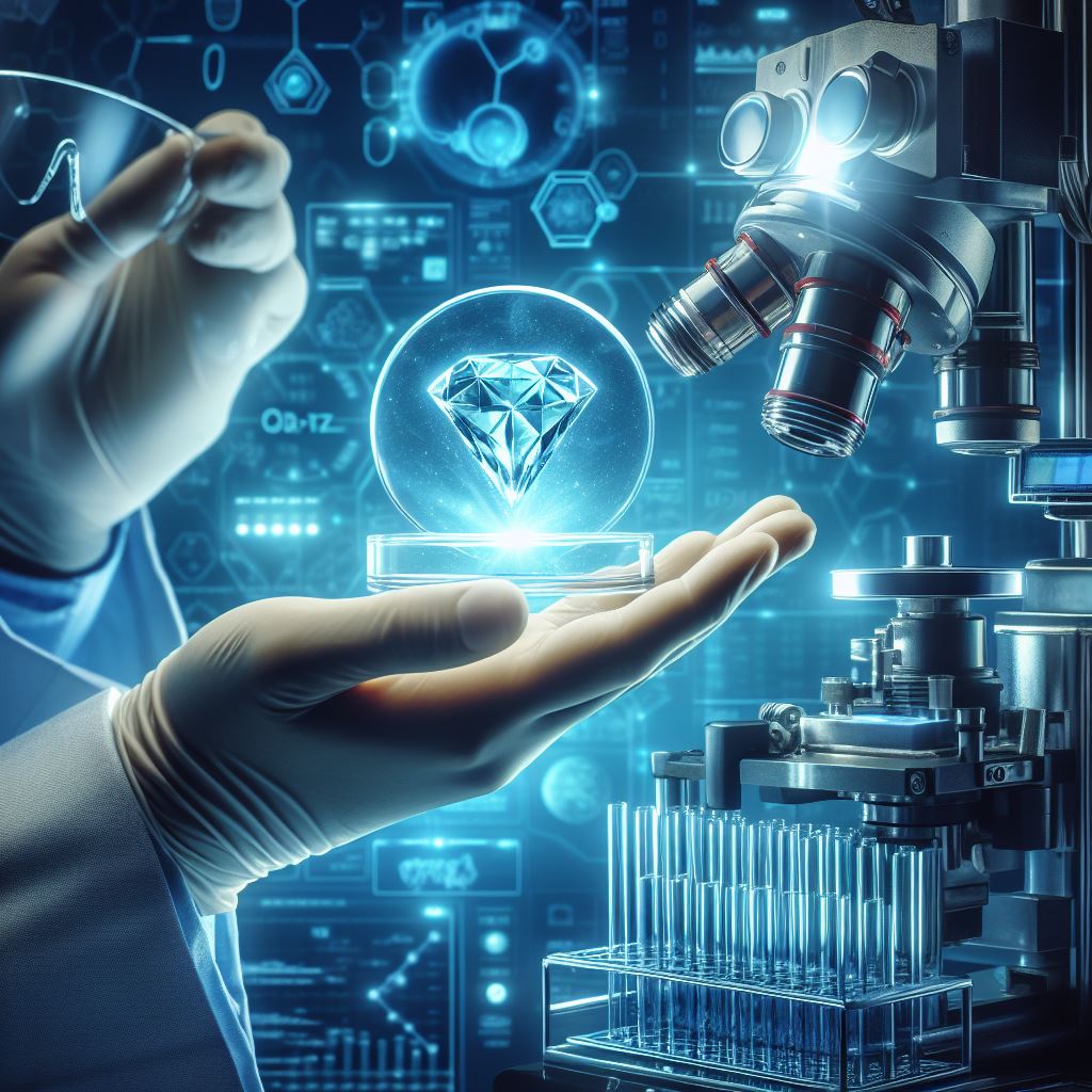 Someone making a lab grown diamond