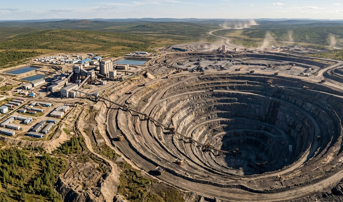 large open diamond mine